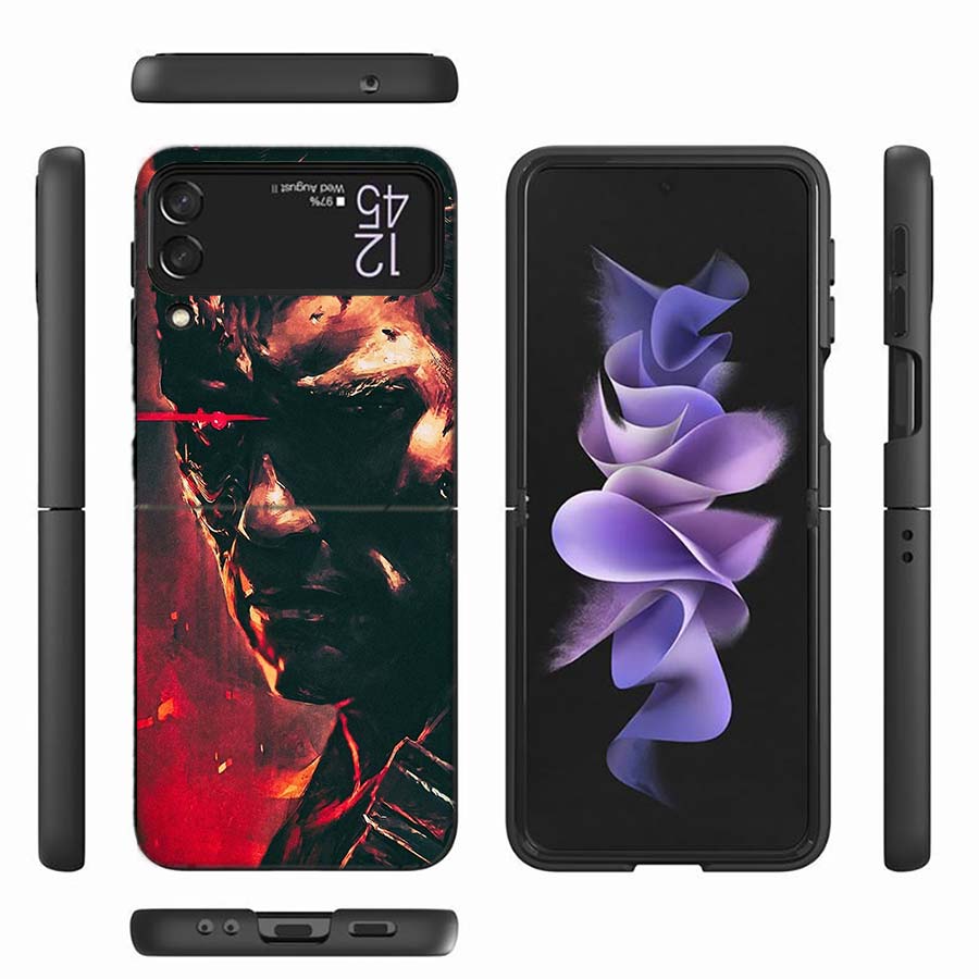 

Чехол для телефона Arnold Schwarzenegger Terminator для Samsung Z Flip 6 7 5G Z Flip 5 Galaxy Z Flip 3 4 5G ZFlip Ударопрочный Жесткий Чехол Galaxy Z Flip 4 5G
