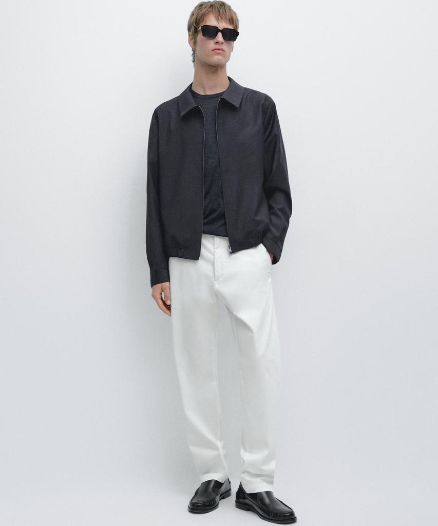 Masimodutti Cotton Blend Slim Fit Pants