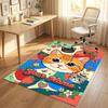 Cat Theme Crystal Velvet Rug Personalized Custom Name Text Soft Floor Mat Home Decor