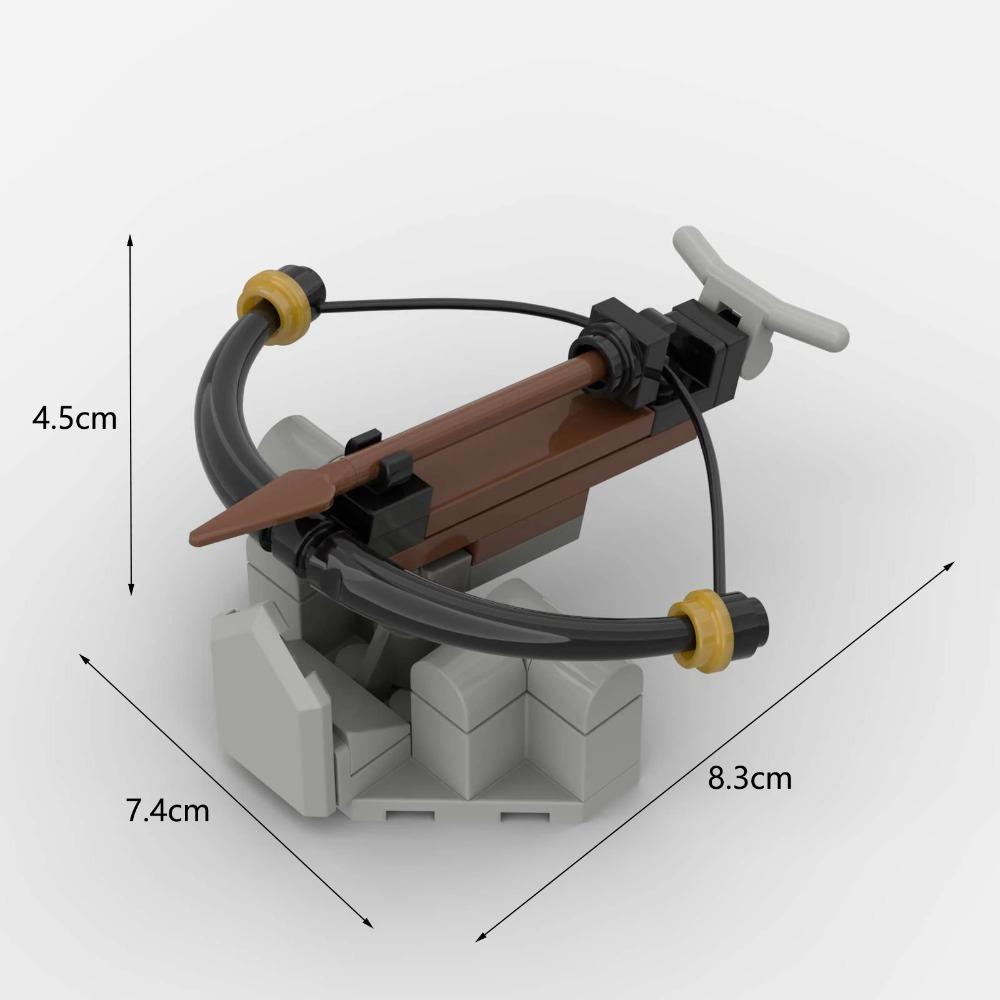 MOC Ancient Crossbow Carriage Model Medieval Weapons Building Block Bricks Parts Accessories DIY Chariots Siege Engines Kids Toy