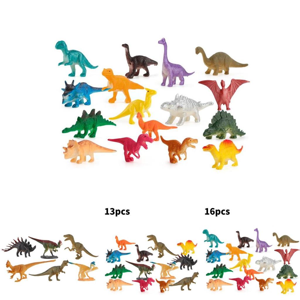 Dinosaur Static Figures Pack With Durable Plastic Material For Gift And Play