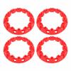 4Pcs 10 Inch ATV Wheel Trim Hub Protection Decor Rim Cap Plastic Scratch Proof Sporty Look for Go Kart Red