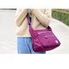 Damen Einfarbig Wasserabweisend Nylon Reise Schultertasche Umhängetaschen
