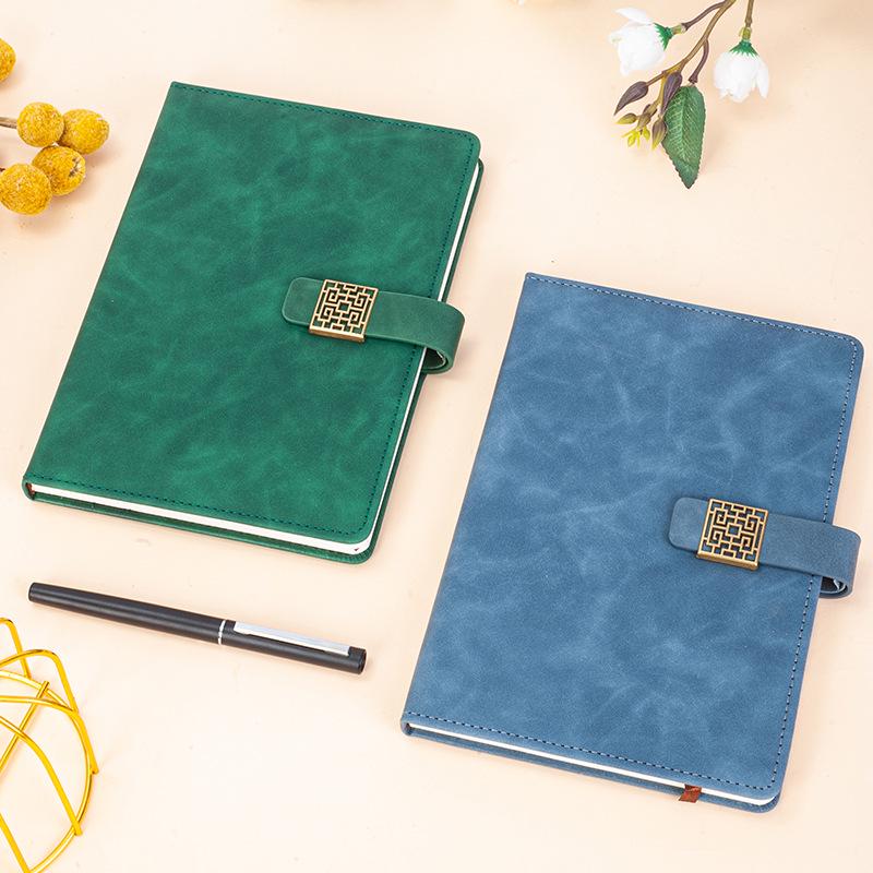 A5 PU Leather Multi-Color Flower Buckle Notebook - Business or Diary Use