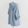 Women's 100% Wool Hooded Dropped Shoulder Coat