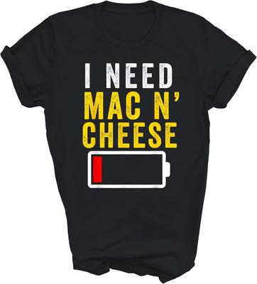 Mac N Cheese Macaroni and Cheese Lover Unisex Shirt Gift Women Men T-Shirt (Black;S)