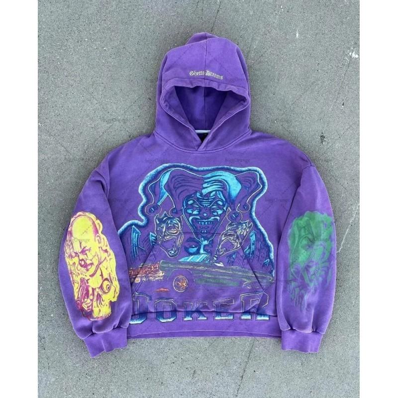 American Streetwear 3D Print Zip Y2K Hoodie Jacket Men Women
