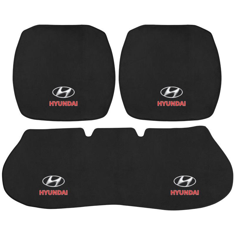 Universal 3-Piece Flannel Car Seat Cushion Set for Mazda, Haval, Changan, and Geely