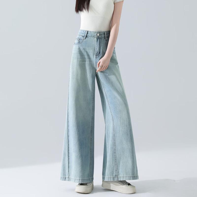 Women s High-Waist Wide-Leg Jeans M