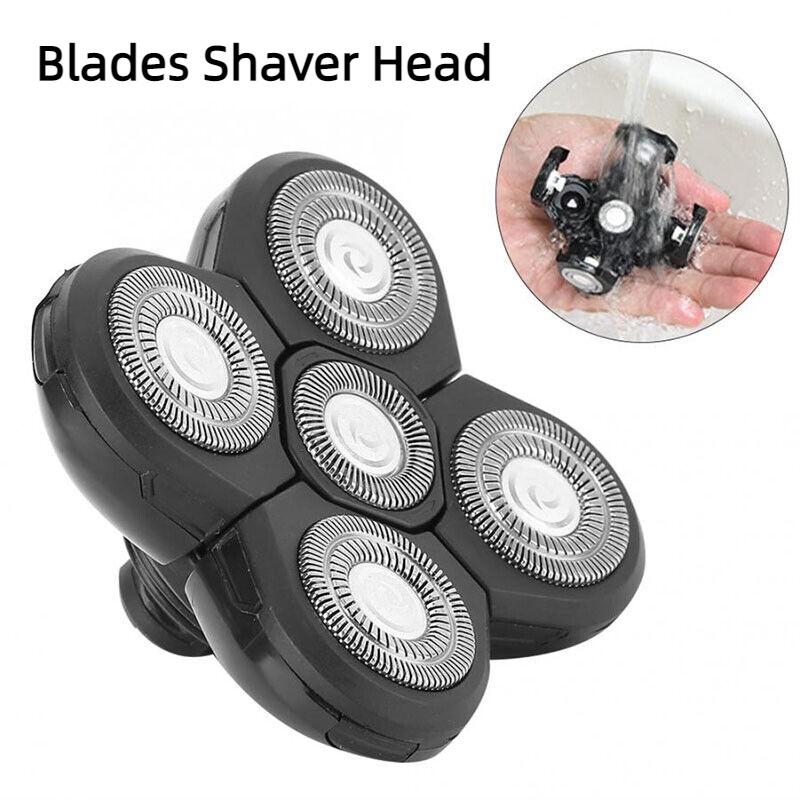 Intelligent Floating Shaver Head With 5 Blades Detachable And Washable Shaving Razor Replacement