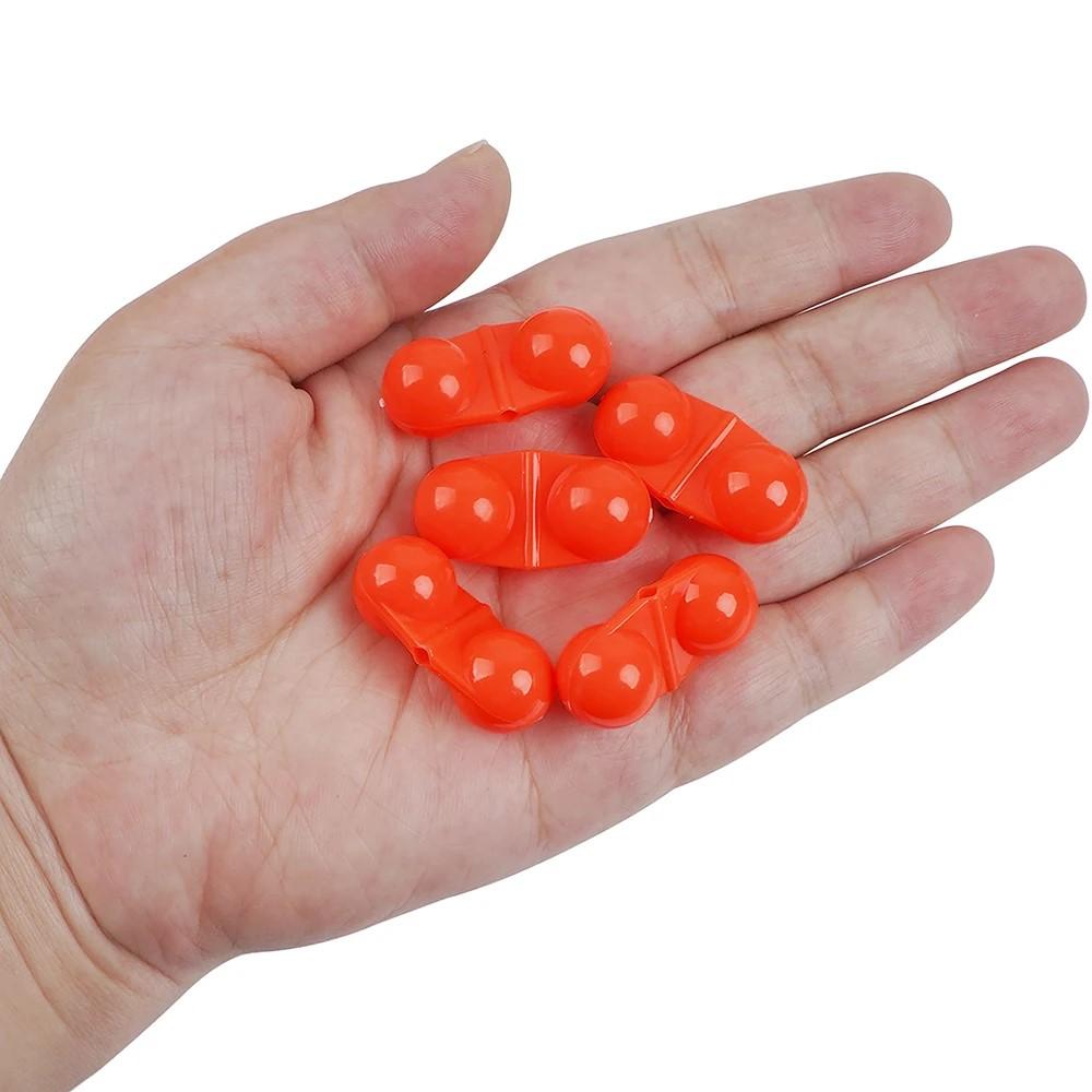 25Pcs Fishing Double Rattle Beads Catfish Rig Rattle Bell Beads Fishing Attractor Bell Beads Accessories