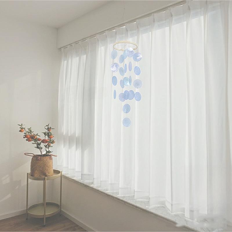 Dzwonki wietrzne w stylu INS z naturalnej muszli – dekoracja pokoju dziecięcego i sypialni, mała zawieszka, rekwizyt do fotografii, prezent urodzinowy.