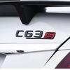 FCUI6 3D Black C63S Logo Letters V8 BITURBO Badge Car Rear Star Sticker Trunk AMG Emblem For Mercedes Benz AMG W205 C205 Accessories
