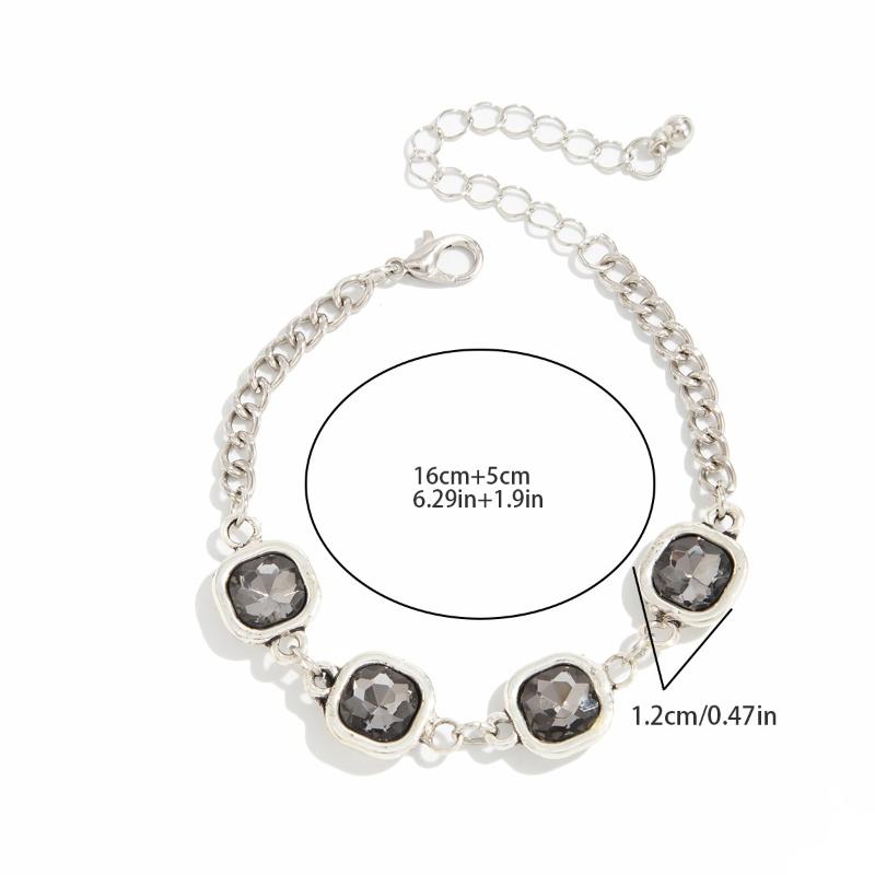 Trendy Elegant Black Acrylic Pendant Earring Necklace Bracelet For Women Minimalist Daily Wear Jewelry Accessories Gift