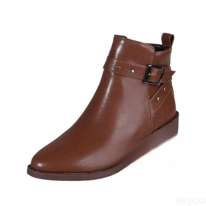 Fashionable Versatile Autumn Winter New Style Thick Heel Pointed Toe Women'S Boots Elegant Simple Women Shoes Short Boots