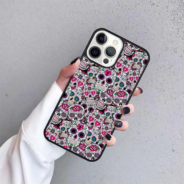 Mexcian sugar skull Phone Case Cover For iPhone 17 Air 15 16 14 13 12 Pro Max 11 Pro Max Plus Coque Shell