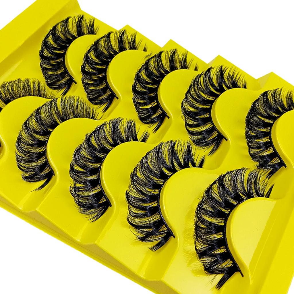 5 Pairs DD l Russian False Eyelashes 3D Mink Eyelashes Reusable Fluffy False Lashes eyelashes extensions