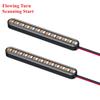 2 X Dual Color Motorcycle Flowing Turn Signal Rear Brake License Plate Light Bar