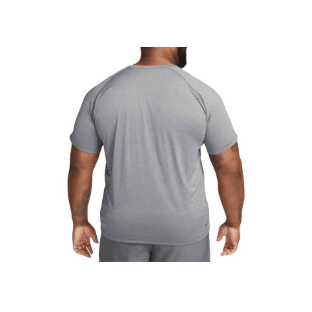 Nike Dri-FIT Ready Solid Logo Fitness Crew Neck Short Sleeve T-Shirt Men tops Silver DV9815-084
