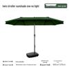 Large Outdoor Cafe & Terrace Sun Umbrella with Three-Head Center Pole