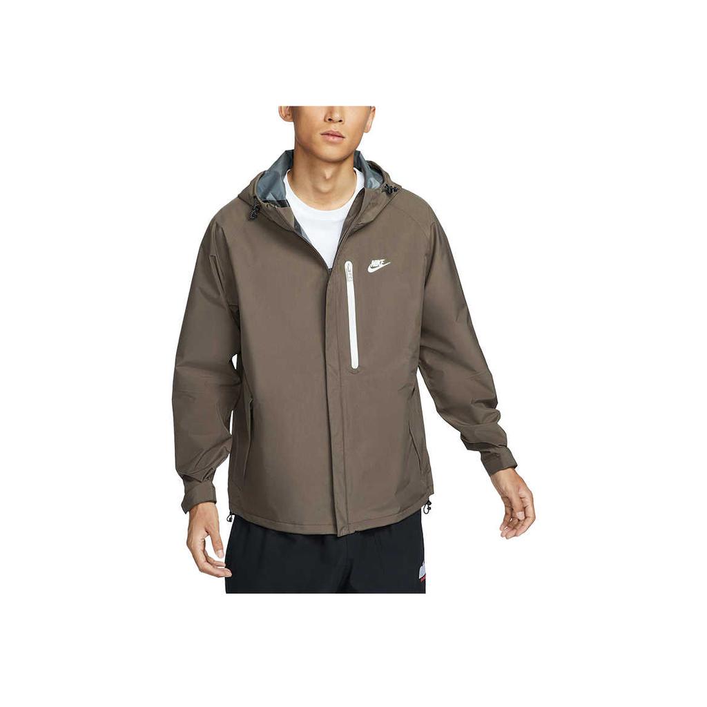 Nike Wygodna Przyjazna dla Skóry Modna Wszechstronna Kurtka z Kapturem Męska Kurtka Brązowa DM5500-004