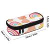 Pencil Case Daily Use 300D Polyester Secure Zipper Closure with Main Compartment Mesh Pocket and Pen Slots for Classroom Use