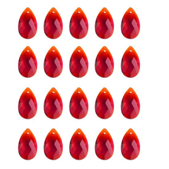 20Pcs Glass Water Drop Pendant Set 2mm Hole Size Clear Necklaces Bracelets Hair Stick Pendant DIY Jewelry Making Supplies