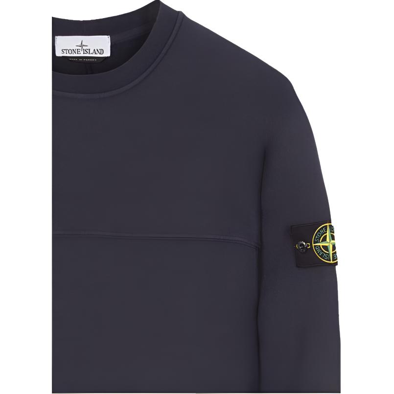 Stone Island Badge Pullover Crew Neck Long Sleeve Sweatshirt Unisex sweatshirt Blue 801560154-V0020