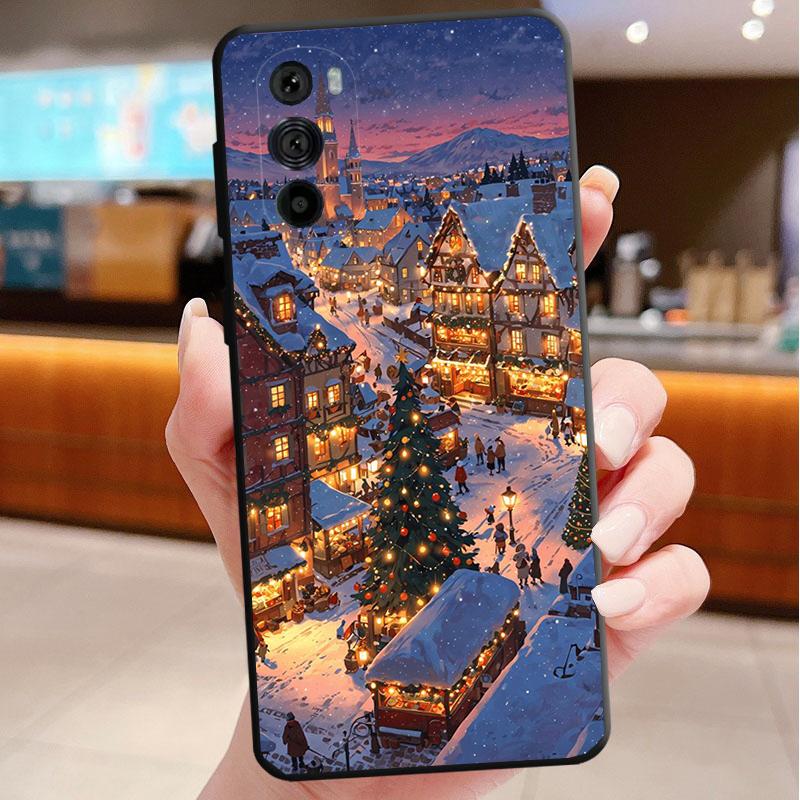 Phone Case For Motorola Edge 50 40 Pro 60 50 40 30 Ultra Neo Fusion Moto G Play G Stylus G Power G Winter Christmas