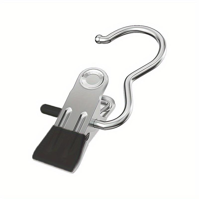 10pcs Multi-Use Metal Hook Clips - Portable Organizer for Hats, Shoes, Pants | Space-Saving Wardrobe & Closet Storage Solution