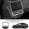 For Tesla Model Y Juniper 2025 Rear Air Vent Cover ABS Carbon Fiber Pattern Rear Center Console Vent Frame Cover Car Accessories