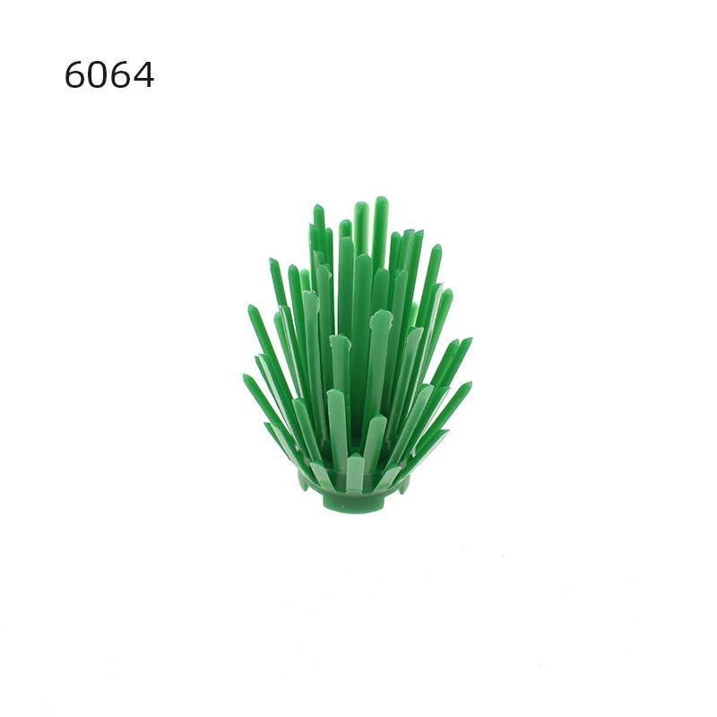 The Sand Plant  Bush 2x2x4 Weed 6064 Garden Scene Building Block Accessories Thick Growth of Grass Compatible with Lego Part
