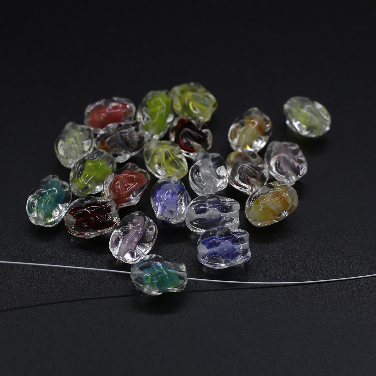 

10 шт. DIY Шармы Ручной работы Лэмпворк Стеклянные Бусины В форме Рыбки Разделительные Бусины 10x14мм Для Изготовления Ювелирных Изделий DIY Подвески Ожерелье Серьги Аксессуар 10pcs