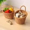 Wall Hanging Basket Boho Style Hand-Woven Hanging Storage Baskets Kitchen Ginger Garlic Scallion Egg Fruit Storage Box