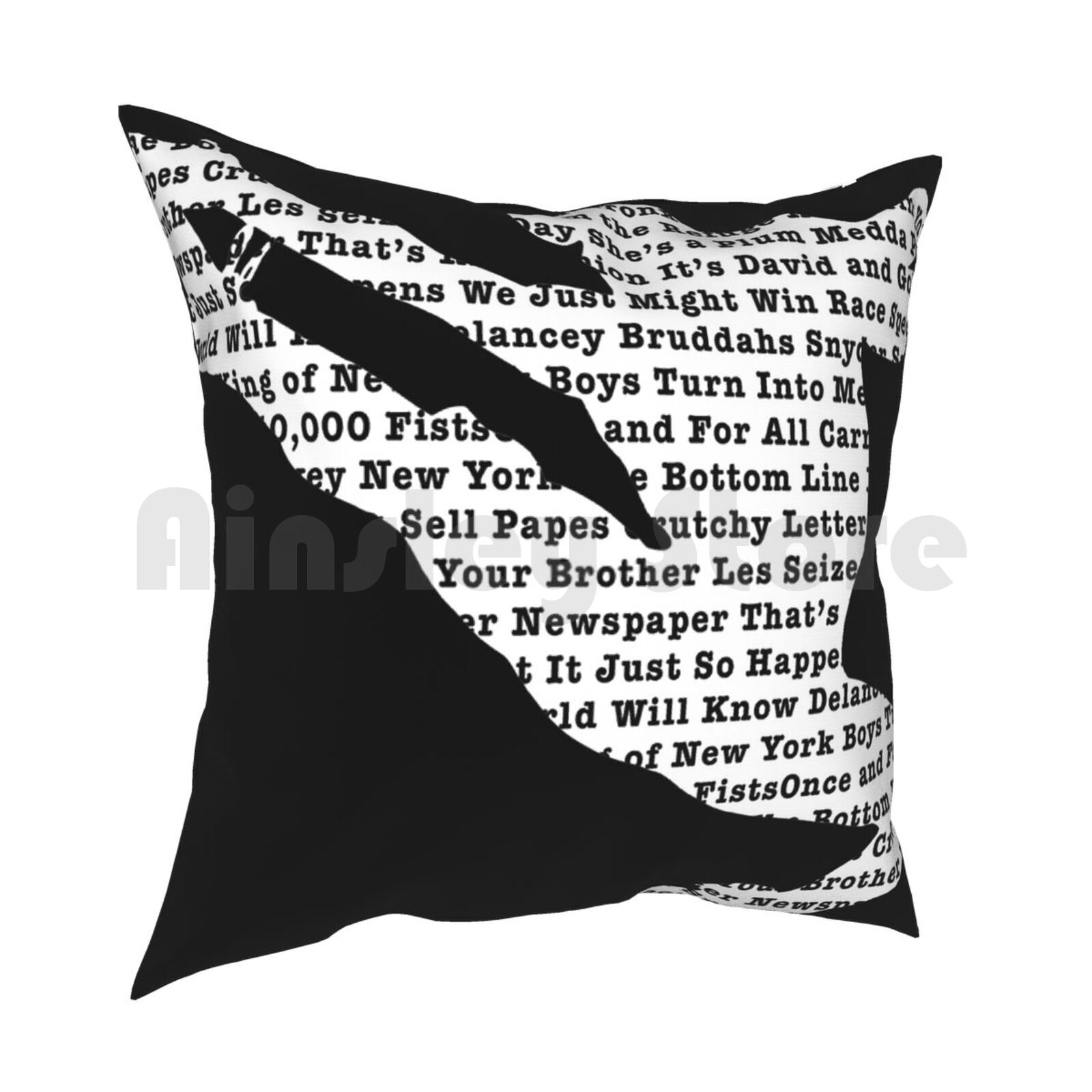 Newsies JumperNewspaper Filled Pillow Case Printed Home Soft DIY Pillow Cover Newsies Broadway Theatre Theater Musical 30x30cm 12x12in