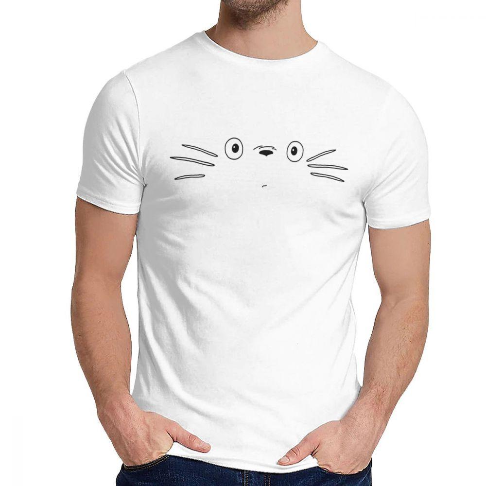 Pure Cotton My Neighbor Totoro Face T Shirt Cute Cartoon Anime T Shirt 2XL