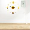 Large Silver Acrylic Wall Clock Frameless Silent Sweep For Home Office Decor 3D Adhesive Modern Art Clock Living Room