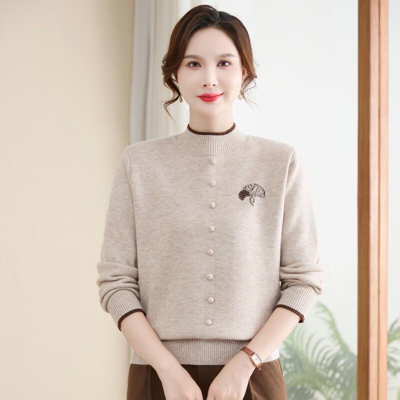 YUZHAOLIN Women's Plus Velvet Knitted Sweater