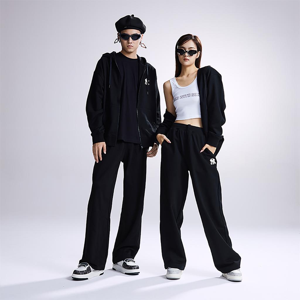 New MLB Sweatshirt Jacket Unisex Black 3ATRB0134-50BKS