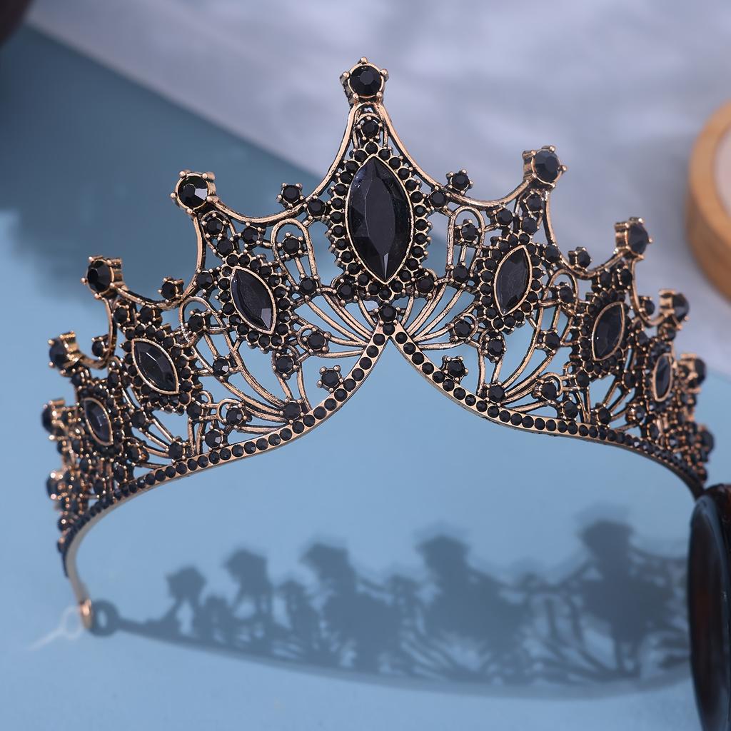1pc Bride Rhinestone Crown Tiara Baroque Luxury Atmosphere Alloy Crown Party Princess Dress Accessories