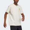 Adidas T Shirts Unisex Ecru Crew Neck Thin Straight Fit GN7337