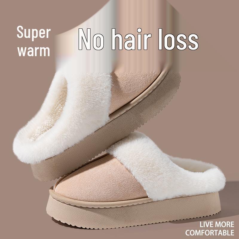 

Женские уличные зимние тапочки на флисовой подкладке - Толстые, теплые, пушистые, с каблуком 38-39