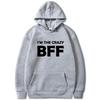BFF Printed Hoodie Autumn Winter Women Men Casual Loose Simple Fashion Comfortable O-Neck Long Sleeve Fleece Sweatshirts