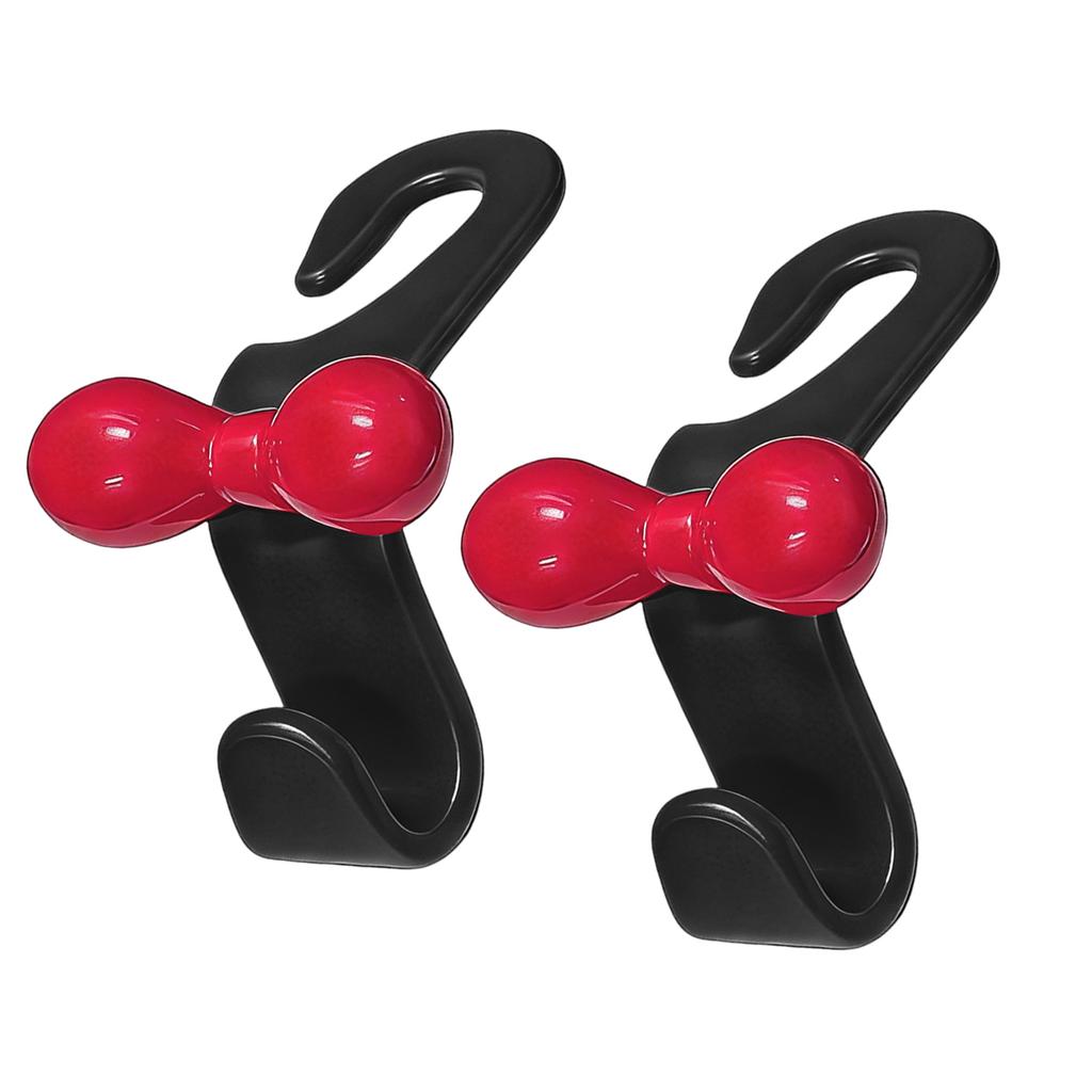 Pack of 2 Practical Multipurpose Rear Seat Car Hook Bowknot Design Easy Install for Storage Organizer and Decoration