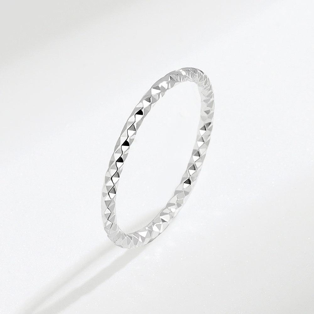 

S925 Silver Open Index Ring For Women Simple Fashion Versatile Tail Ring Jewelry no. 10 платиновий