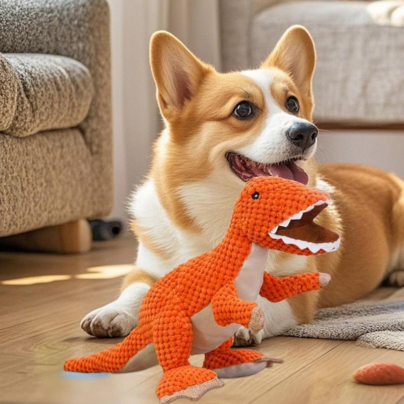 Dog Plush Chew Toys Animal Shaped Teething Toys Squeaky Plush Bite Resistant Soft Pet Chewing Supplies For Indoor Outdoor