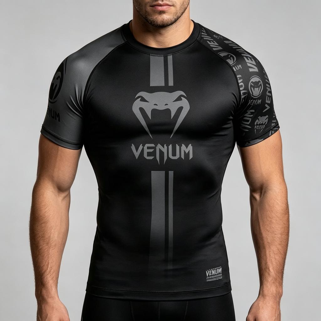 2026 Men's Sports Compression Short-sleeve T-shirt Quick-dry Breathable Gym Training Top
