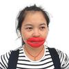 Jokes Sausage Red Lips Funny Photo Props Thick Halloween Funny Horror Latex Mask Prank Stuff Cosplay Party Props Big Red Mouth