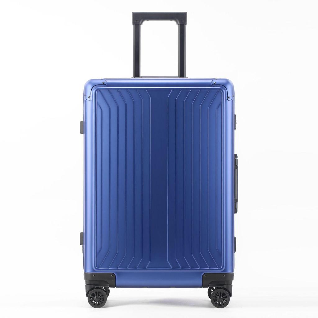 20-Inch High-End Aluminum-Magnesium Carry-On Suitcase with Combination Lock, Large 24-Inch Option Available, Unisex Design