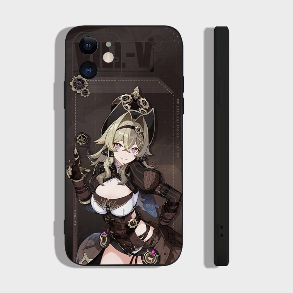 Vill-V Animated Game H-Honkai Impact 3rd Phone Case For IPhone 17 Air 16 15 14 13 Pro Max 11 12 Black Silicone Cover